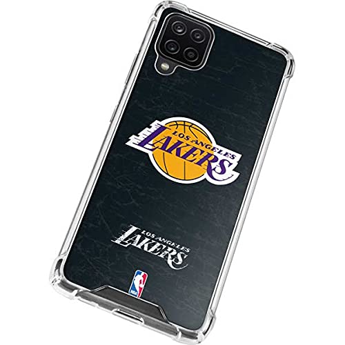 Skinit Clear Phone Case Compatible with Galaxy A12 - Officially Licensed NBA Los Angeles Lakers Black Primary Logo Design
