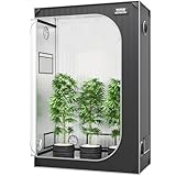VEVOR 2x4 Grow Tent, 48'' x 24'' x 72'', High Reflective 2000D Mylar Hydroponic Growing Tent with Observation Window, Tool Bag and Floor Tray for Indoor Plants Growing
