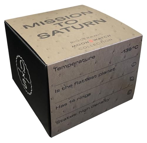 Swatch Reloj de pulsera MoonSwatch Omega x Mission to Saturn de piel de avestruz Imagen de Swatch Reloj de pulsera MoonSwatch Omega x Mission to Saturn de piel de avestruz