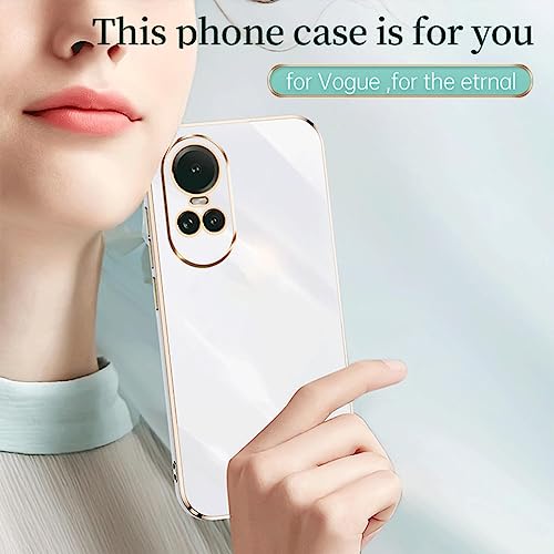 UPLAI Case for OPPO Reno 10 5G/OPPO Reno 10 Pro 5G, Ultra Thin Shockproof Protection Cover with Electroplating Design - Image 3