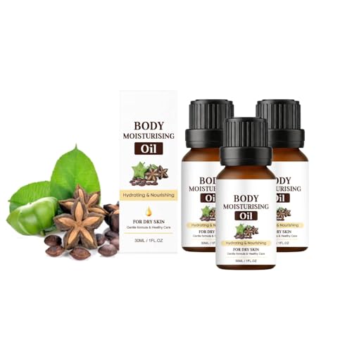 Image of Organic Extra Virgin Sacha Inchi Oil, Body Moisturising Oil, Cold Pressed, Vitamin A & E, Body & Massage Oil, Deep Hydrating Soothing Anti-Ageing, Dry Mature Skin, Multipurpose (3Pc)
