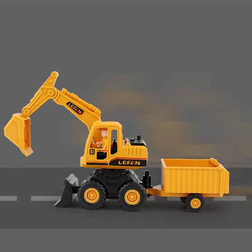 Image of Excavator Toy for Kids - 360 Degree Rotating Construction Vehicles for Kids | Fun Pull Back and Go Playset
