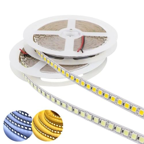 Tira LED anso DC12V 5M 5054 SMD 120 LEDs/m Blanco cálido miniatura 2
