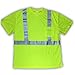 High Visibility T-Shirt, Short Sleeve, Lime Green, Polyester Birdseye Mesh, ANSI Class 2 (Case of 50) (3X-Large)