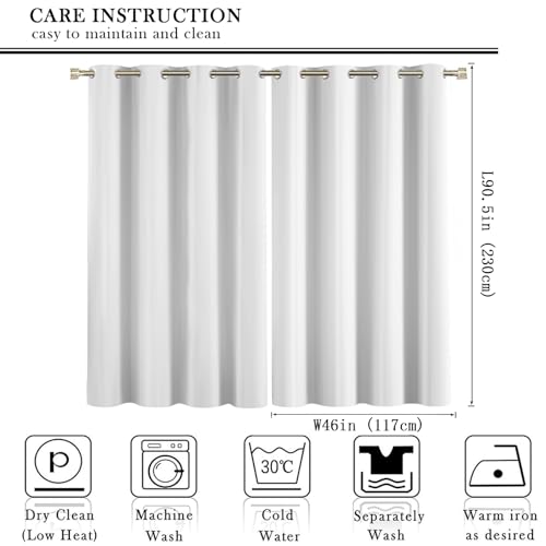 Rideaux occultants à oeillets rose blanc thermique chambre - 3