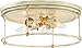 Minka Lavery 1040-701 Westchester County Metal Frame Drum Candle Flush Mount, 4-Light 240 Watts, 7"H x 17"W, Farmhouse White w/Gilded Gold Leaf