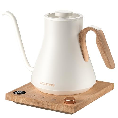 Image of INTASTING Gooseneck Electric Kettle with 1℉ Temperature Control, 0.9 Liter
