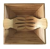 JB Home Collection 4563, Large Bamboo Salad Bowl Set with 2 pieces Salad Hand Server Forks - Great...