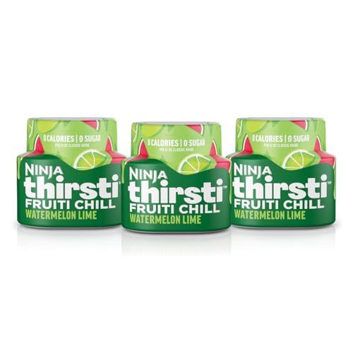 Ninja Thirsti Flavored Water Drops, Hydrate With Electrolytes, Watermelon Lime, 3 Pack, Zero Calories, Zero Sugar, 2.07 Fl Oz, Makes 17, 12oz Drinks, WCFWTLIAM