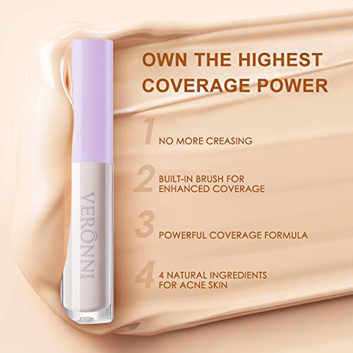 Veronni Liquid Concealer Makeup,Mutil-Use Full Coverage Concealer And Color Corrector For Acne Dark Spots Blemishes And Under Dark Circles,Waterproof Long Lasting (Lc-06) #TOP4
