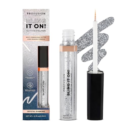 Profusion Cosmetics Glitter Eyeliner Adds Shimmering Golden Star Hue for Festive Party Look, Raise Your Eye Look with Glamorous Glint at Every Step, Premium Beauty Tool for Eye Catching Look