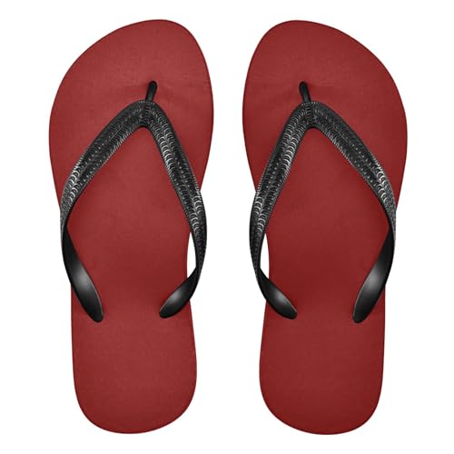 Maroon Flip Flops for Women/Men Sandals Home Slippers Hotel Spa Bedroom Travel Beach