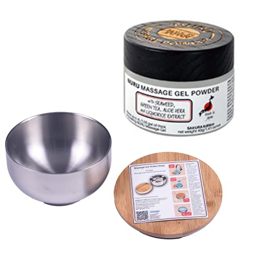 Eroticgel Massage Gel Powder 40g + Massage Gel Shaker Bowl - Makes 4L/ 1.05 gal with Seaweed, Aloe Vera, Green Tea, and Liquorice Eroticgel Massage Gel Powder 40g + Massage Gel Shaker Bowl - Makes 4L/ 1.05 gal with Seaweed, Aloe Vera, Green Tea, and Liquorice