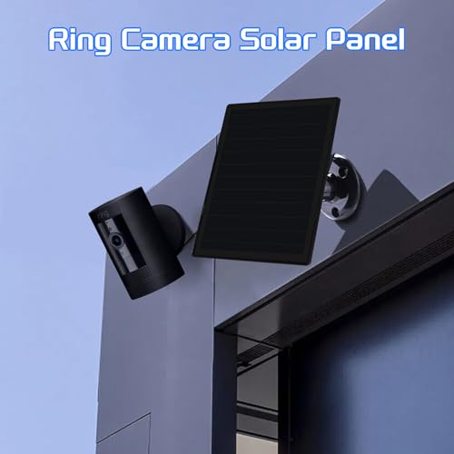 Image of Solar Panel Charger for Ring Camera, Compatible with Ri ng Stick Up Cam Battery, Ring Spotlight Plus /Pro Battery,Waterproof, 5V 6W Fast Charging (3Pack Black)