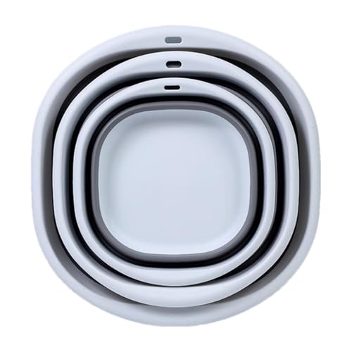 Foldable Flat Wash Basin Set of 3 | Portable Basin...