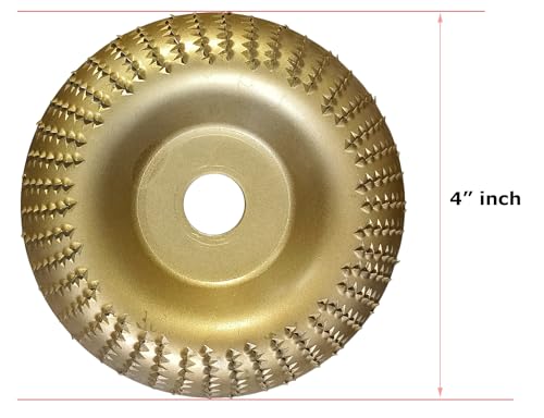 Image of Inditrust 4 Inch Wood Carving Disc Set, Angle Grinder Disc Grinding Wheel Shaping Disc 5 /8 Inch Bore Grinder For Woodworking, Fibreboard, Plywood, Plastic (TAPER) (Curved Shape)