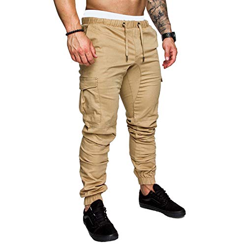 Yeselect men's cargo pants lightweight workout running pants clos…
