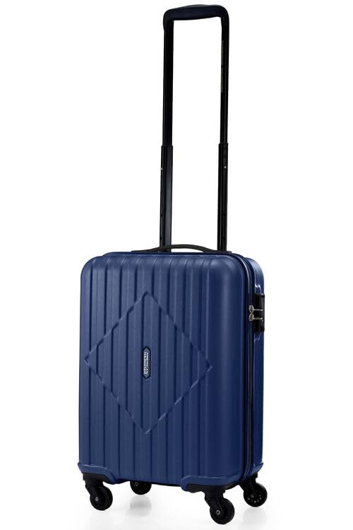 American Tourister SKYTRAC HARD SPINNER CABBIN 55 CM TSA BLACK, NAVY, 55 CM, Its modern look, makes it an excellent choice for travelers seeking both style and functionality.