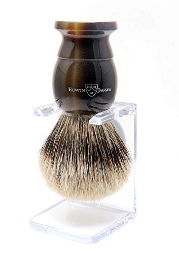 Ex Large Horn Best Badger Brush + Stand