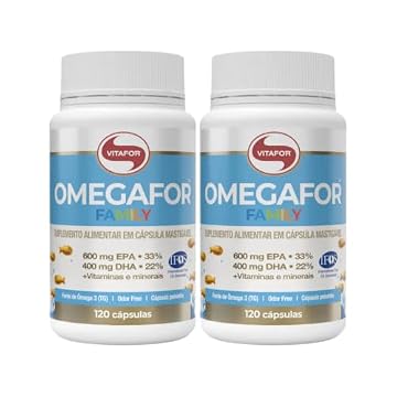 Kit 2 Ômegafor Family Ômega 3 Vitafor 120 cápsulas
