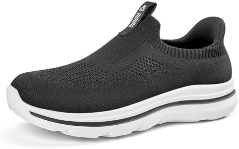 ODCKOI Damen Slip On Walking Schuhe, Atmungsaktive Freizeitschuhe zum Reinschlüpfen, Leichte Bequeme Sneaker,Spaziergang und Reisen