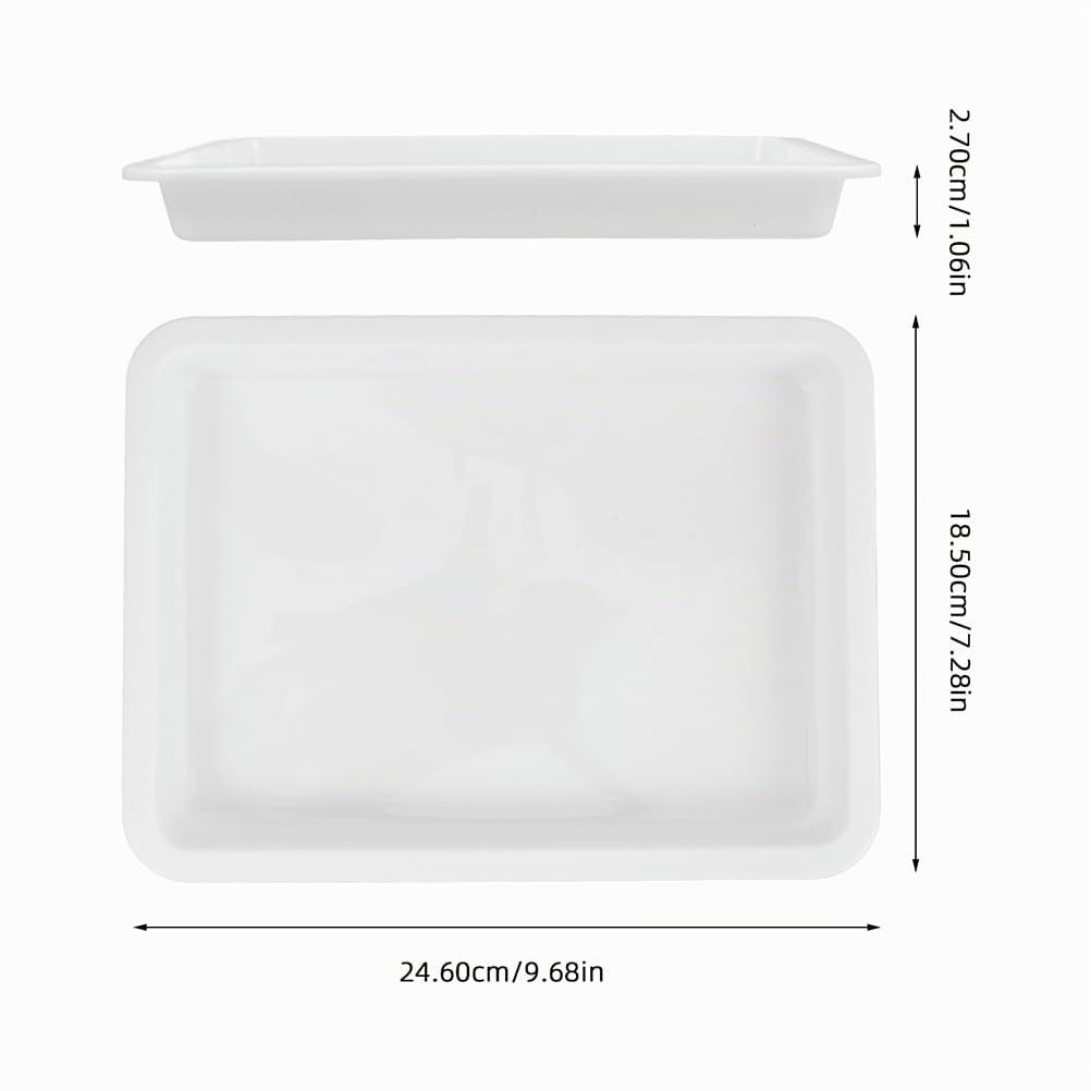 STOBAZA Plateau De Laboratoire 4 Pièces Résistant Aux Acides Et Alcalis Plateau en Plastique Étanche pour Expériences Scientifiques Et Confinement D'Échantillons
