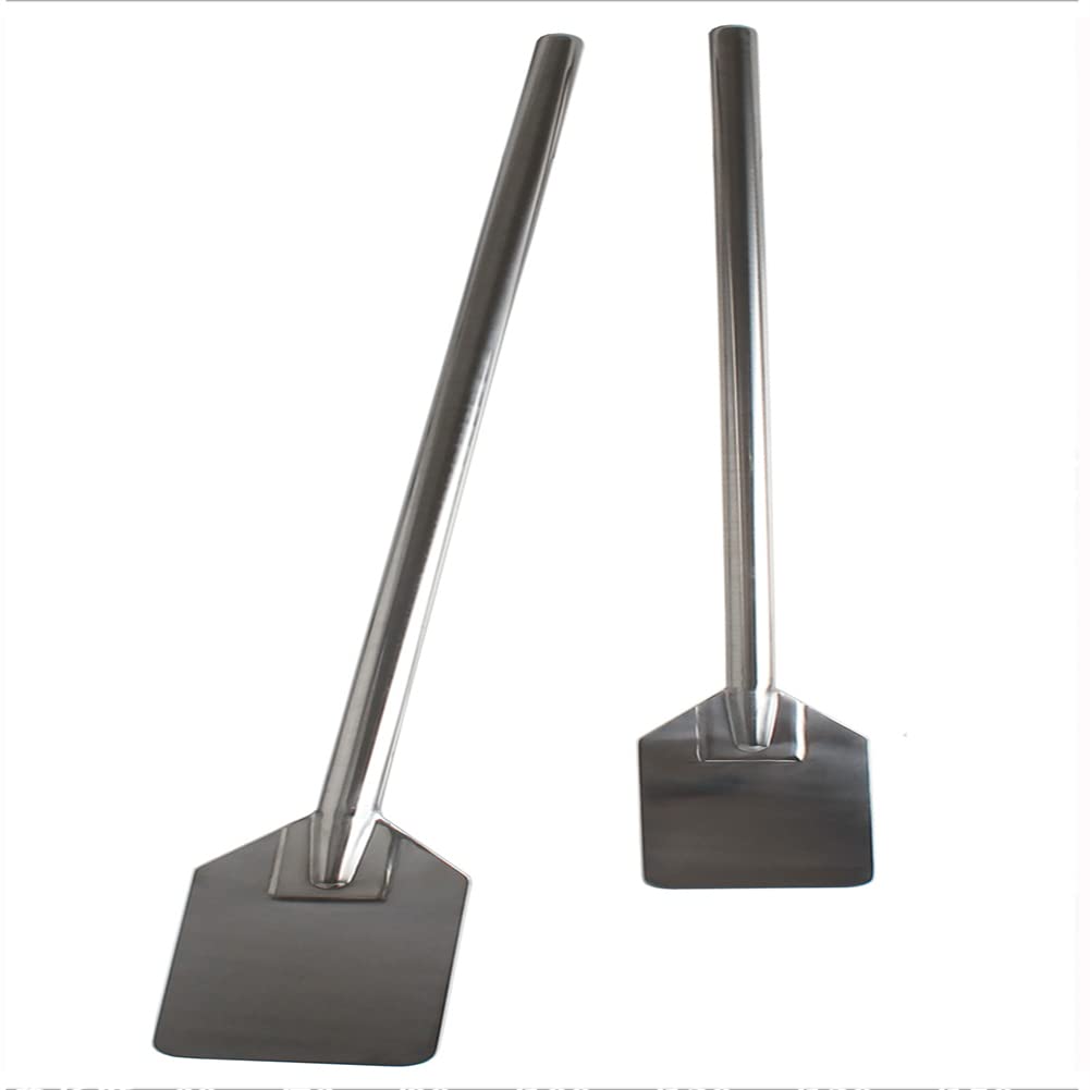 Poignée à poignée Stirdle pagaie en acier inoxydable mélange pagaie bâton de cuisson multifonctionnel pour la cuisson à grande partie,11.5 * 23 * 130cm