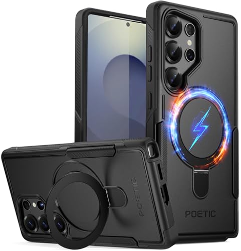 Coque Samsung S25 Ultra Poetic Neon MagPro résistante pour éviter les bris d'écran