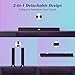 TV Sound Bar, Soundbar with RGB LED Lights & 2.1CH Bluetooth Speaker Surround System, 180W Surround Sound, AUX/Optical/HDMI ARC Home Theater Speaker, 2 in 1 Detachable for Smart TV/Projector/Gaming/PC