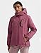 GEMYSE Damen Skijacke Wasserdicht Fleece Winterjacke Winddicht Schneejacke mit Kapuze für Outdoor Aktivitäten und Sport(Hellpink,M)