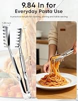Pasta Tongs, 9.84" Stainless Steel Spaghetti Tongs for Cooking — image 5