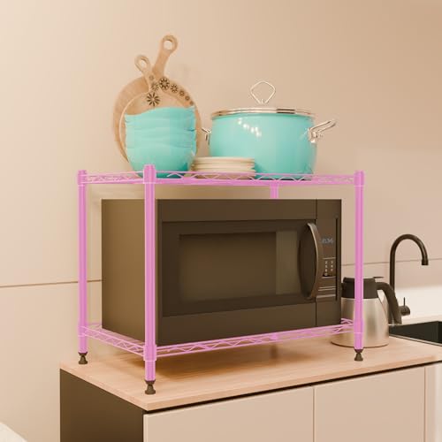 Image of 2-Shelves Heavy Duty Steel Storage Rack | Multipurpose Shelving Unit for Kitchen, Home & Utility