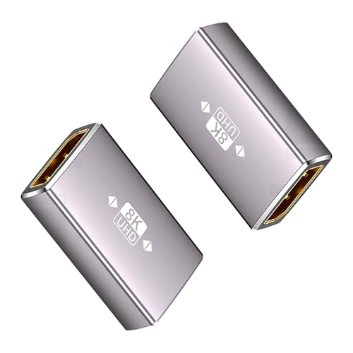 Duttek 8K DisplayPort auf DisplayPort Kupplung, Display Port Buchse auf Buchse Adapter 32.4Gbps - DP Coupler für TV, Monitore, Laptops, Projektoren (8K/60Hz, 4K/144Hz) - 2 Stück
