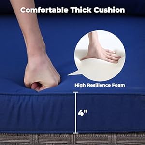 ovios 9 Pieces Patio Furniture Set, Outdoor Sectional Sofa with Swivel Rocking Chair, 42" Fire Pit Table, Wide Arms and Deep Seat, Modular Wicker Rattan Conversation Set, Navy Blue ovios 9 Pieces Patio Furniture Set Outdoor Sectional Sofa with Swivel Rocking Chair 42 Fire Pit Table Wide Arms and Deep Seat Modular Wicker Rattan Conversation Set Navy Blue