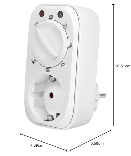 LogiLink ET0012 ET0012-Mechanische Zeitschaltuhr mit Dämmerungssensor mit 7 verschiedenen Modi/Einstellungen, Weiß