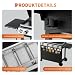 Garvee Gasgrill 4 Brenner mit Plancha, 32000 BTU – Stand- & Tischgrill mit Abnehmbarer Haube Große Planchafläche (ca. 3.086 cm²) Klappbares Gestell für Garten Terrasse Camping & Balkon