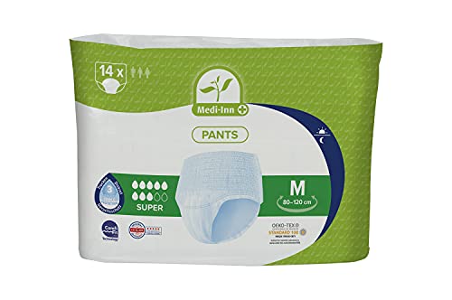 Medi-Inn Inkontinenz-Pants SUPER, diskreter Schutz & hohe Saugstärke, mit elastischem Bund, 1 x 14 Stück (Größe M)