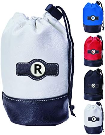 Clip Wipes Personalized Drawstring Golf valuables Pouch, Customized A to Z Monogram Initial Letters, Golf Accessories Bag