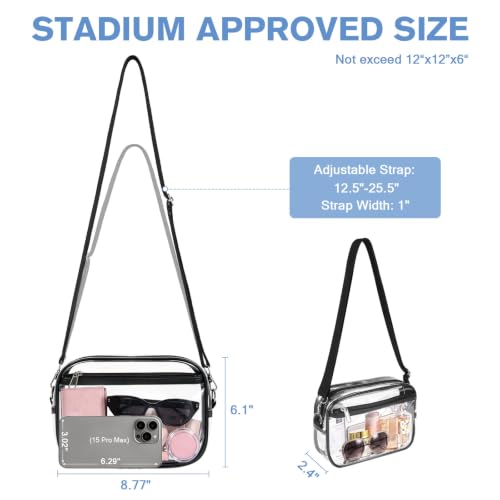 Image of Clear Bag Stadium Approved, Clear Crossbody Bag Purses for Women