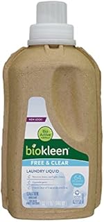 Biokleen Free and Clear Laundry Detergent Liquid – 64 HE Loads - Eco-Friendly, Non-Toxic, Plant-Based, No Artificial Fragrance, Color or Preservative