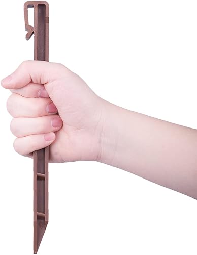 Púas de plástico para bordes de paisaje de 10 pulgadas, picos de anclaje para bordes de pavimentación, barreras de malezas, césped, tienda, barrera