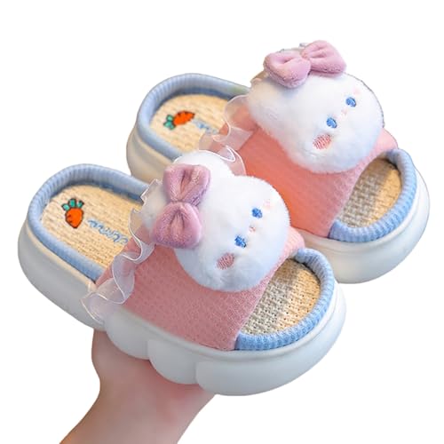 Genérico Chanclas NiñA 34,Pantuflas De Lino Suave Para NiñAs CóModas Informales Para Interior Y Exterior Para NiñAs PequeñAs