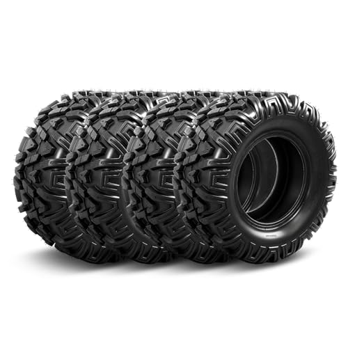 MOTOOS ATV/UTV Tires 25x8-12 Front & 25x10-12 Rear,All-Terrain Mud Tires 25x8x12 & 25x10x12,6-Ply,Non-Directional Tread,Tubeless,Set of 4