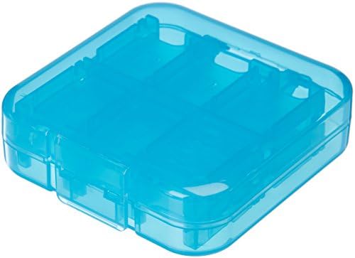 Amazon Basics Game Storage Case for 24 Nintendo Switch Games - 3.4 x 3.4 x 1 Inches, Blue - 3