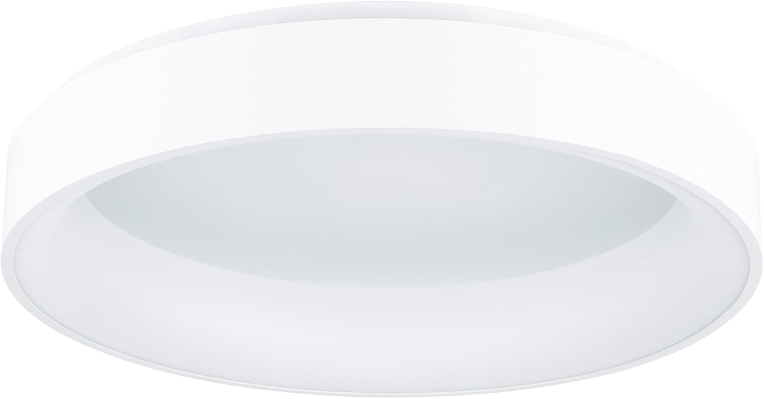 Pemberly Row Drum Shade LED Flush Mount Light, 24 in, Metal, White Finish, Integrated LED Bulb, Modern Indoor Ceiling Fixture for Living Room or Low Ceilings