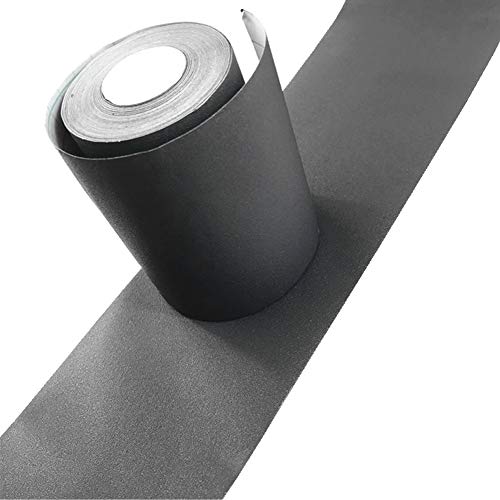 Simplemiuji Dark Gray Matte Wallpaper Border Peel Stick Home Ceiling Decorative Border For Bathroom Living Room Kitchen 4Inch By 32.8Ft #TOP2