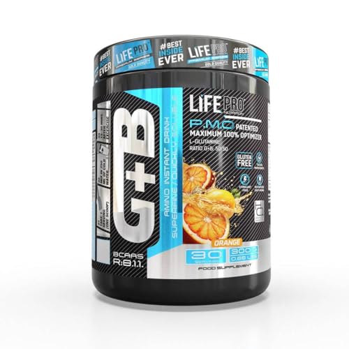 Life Pro BCAA + Glutamina 300gr | Incrementa la Síntesis Proteica | Crecimiento y Mantenimiento Muscular