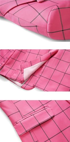 Men’s 3 Piece Slim Fit Suit Set Business Formal Tuxedo with Pants Vest Wedding Party Prom Groom Outfit(XXXX-Large)2