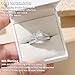 Newshe Jewellery Moissanite Rings for Women 925 Sterling Silver Wedding Sets Emerald Cut Engagements Ring Bridal Eternity Size 7