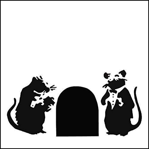 Banksy Rat Stencil/Doormen Rats / A4 Sheet Size (Design 13x26cm) / Home Decor Art Painting Stencil